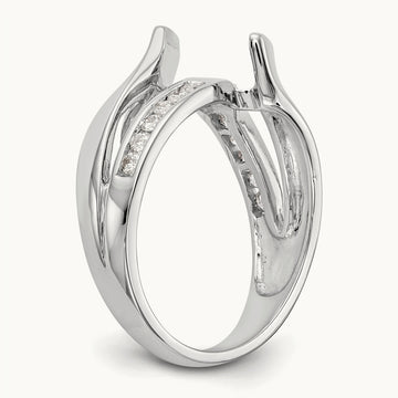 Semi-Mount Peg Set Engagement Ring, 0.20 ct tw Lab-Grown Diamond