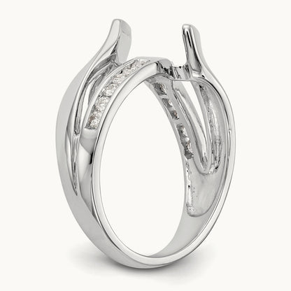 Semi-Mount Peg Set Engagement Ring, 0.20 ct tw Lab-Grown Diamond