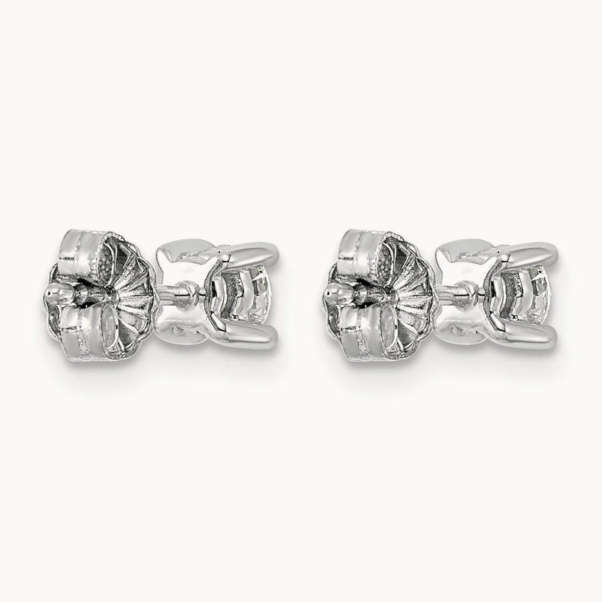Round Heavyweight Stud Earrings, 0.10-7.00 ct tw Lab-Grown Diamond — 1/2 ct, Sterling Silver