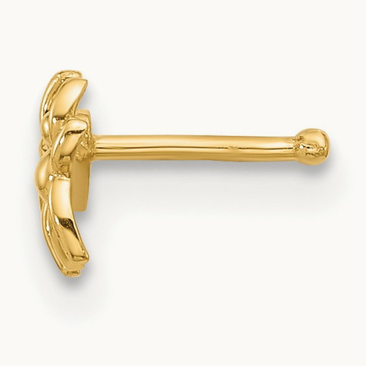22 Gauge Polished Spider Nose Stud, 14K