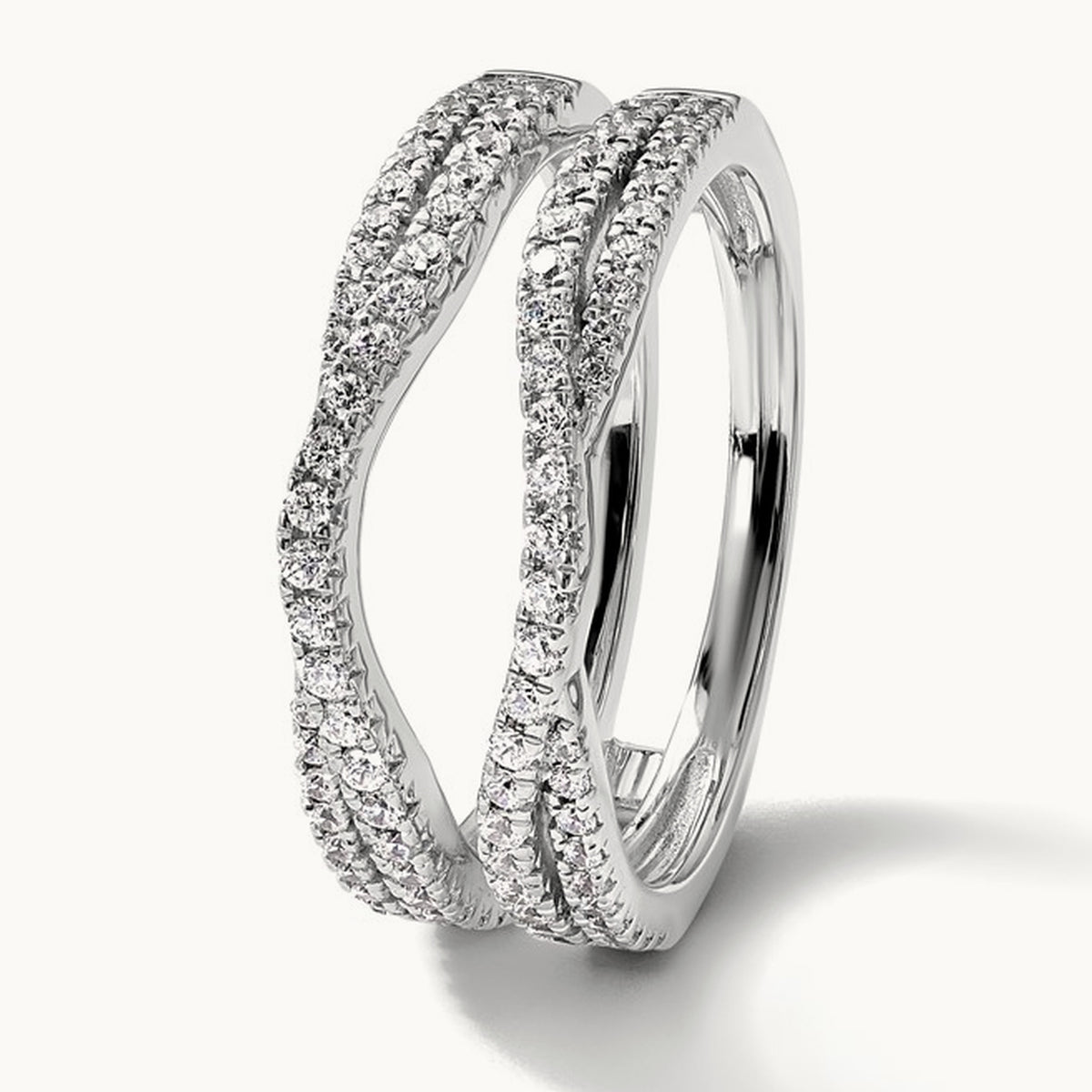 Ring Guard, 0.50 ct tw Lab-Grown Diamond — 14K White Gold