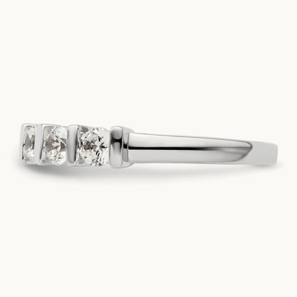 5-Stone Diamond Band, 14K White Gold