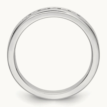 7- Stone Closed Channel Band Mounting, 2.1mm, 14K White Gold