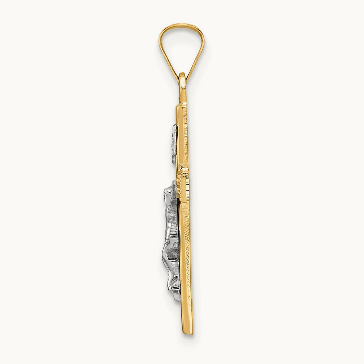 Polished Solid INRI Crucifix Pendant — photo set
