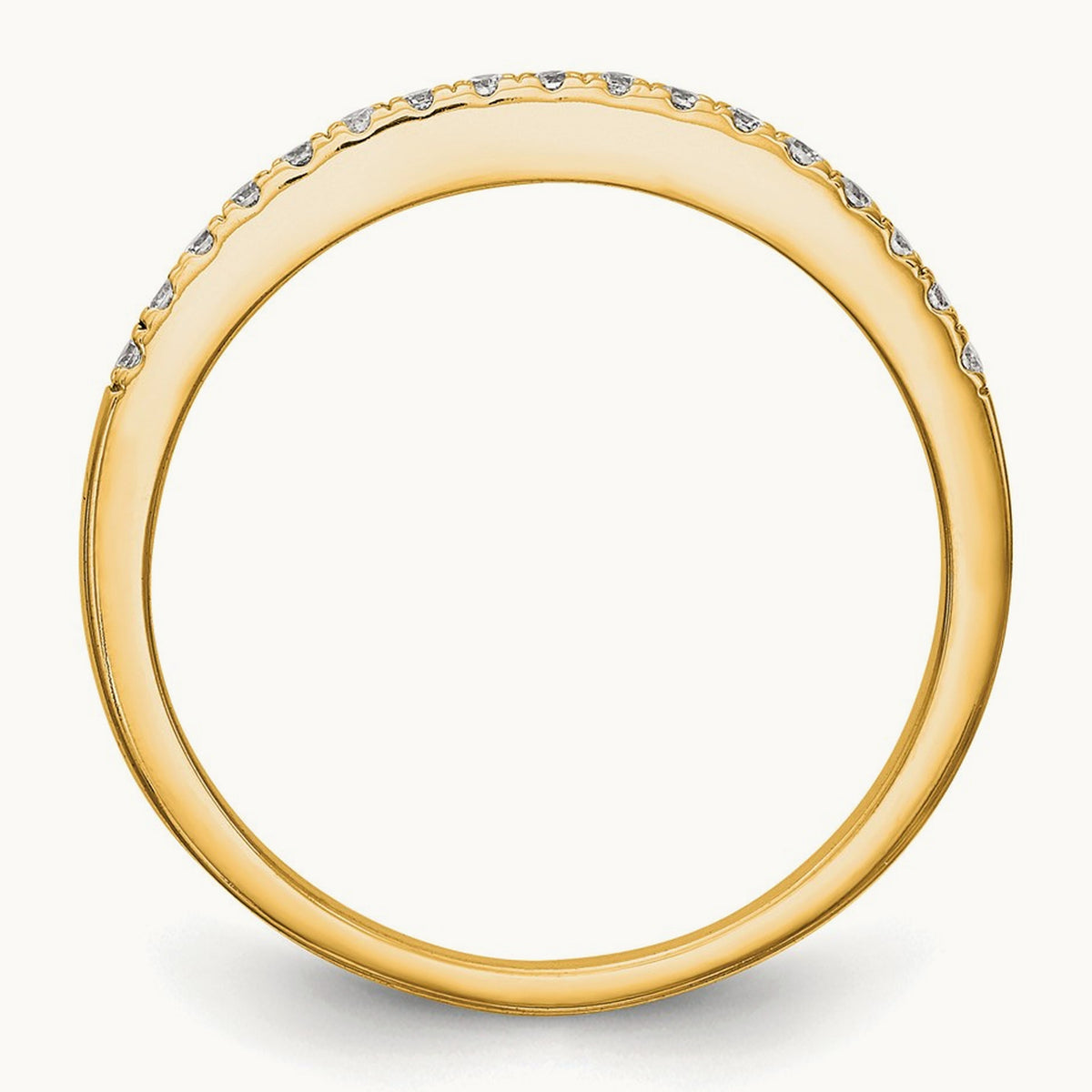 Diamond Wedding Band — 14K Yellow Gold, 7