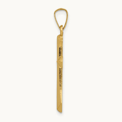 Polished Cross Pendant, 14K