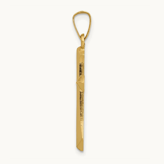Polished Cross Pendant, 14K