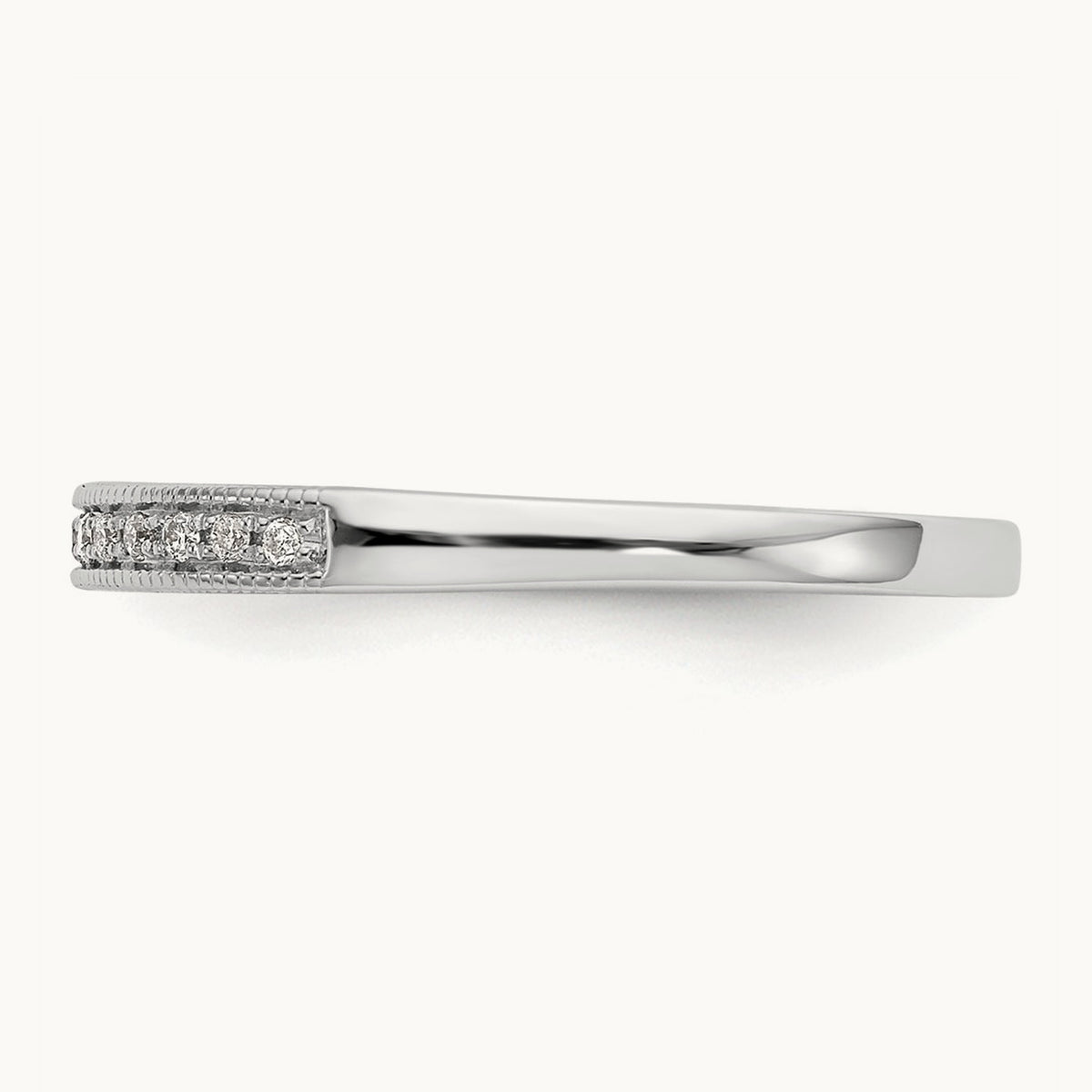 Diamond Wedding Band, 14K White Gold