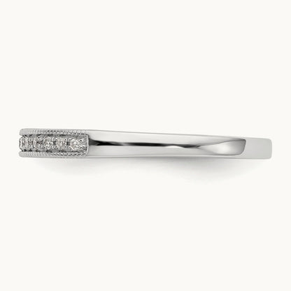 Diamond Wedding Band, 14K White Gold
