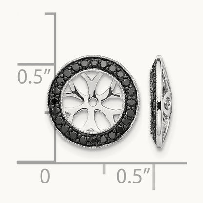 Black Diamond Earring Jackets — 12mm, 0.368 ct