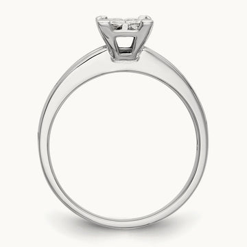 Complete Diamond Cluster Engagement Ring — photo set