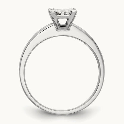 Complete Diamond Cluster Engagement Ring — photo set