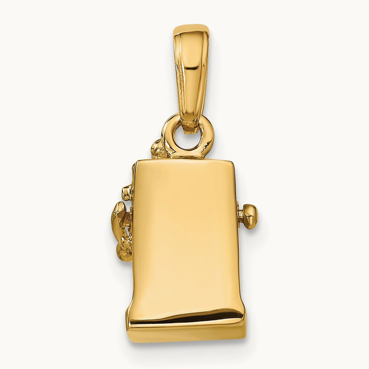 3-D Moveable Slot Machine Pendant, 14K