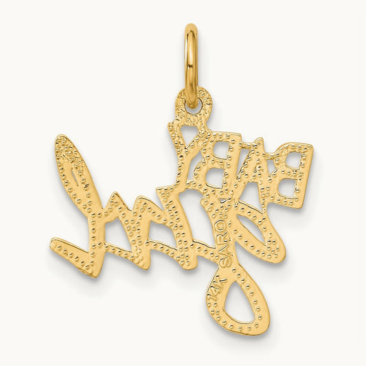 BABY GIRL Charm, 14K