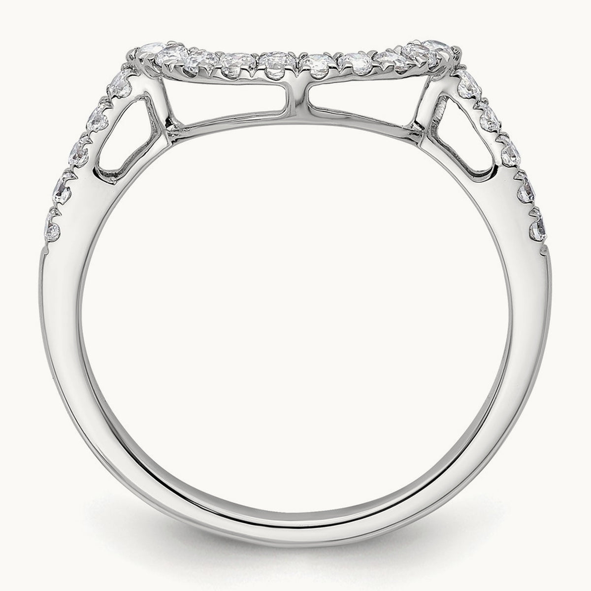 Diamond Contour Wedding Band, 14K White Gold