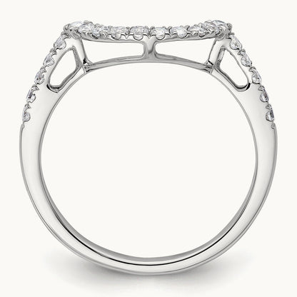 Diamond Contour Wedding Band, 14K White Gold