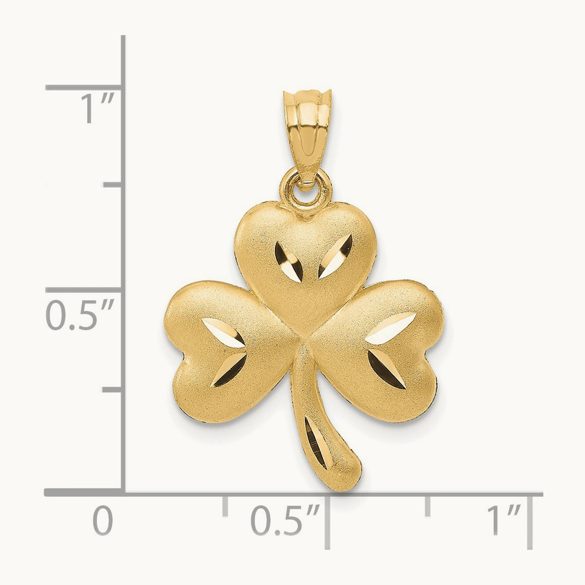 Shamrock Charm, 14K