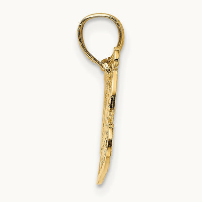 Polished Sleigh Charm, 14K