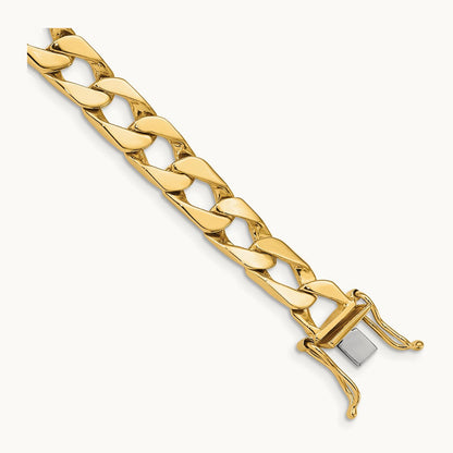 Hand-polished Fancy Link Bracelet, 7.9mm, 14K