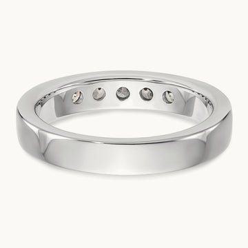 5- Stone Closed Channel Band Mounting, 2.8mm, 14K White Gold