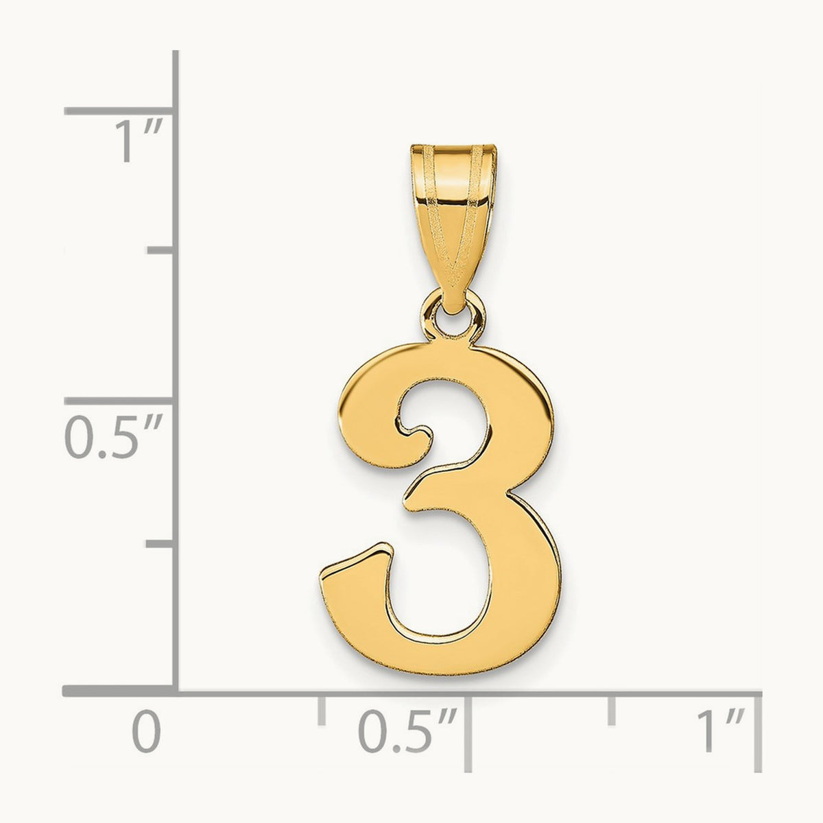 Polished Number 3 Pendant — photo set