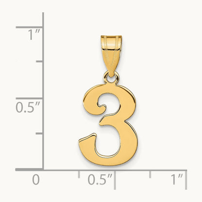 Polished Number 3 Pendant — photo set