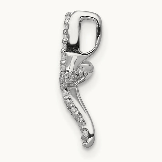 1/8ct. Diamond Starfish Chain Slide, 14K White Gold