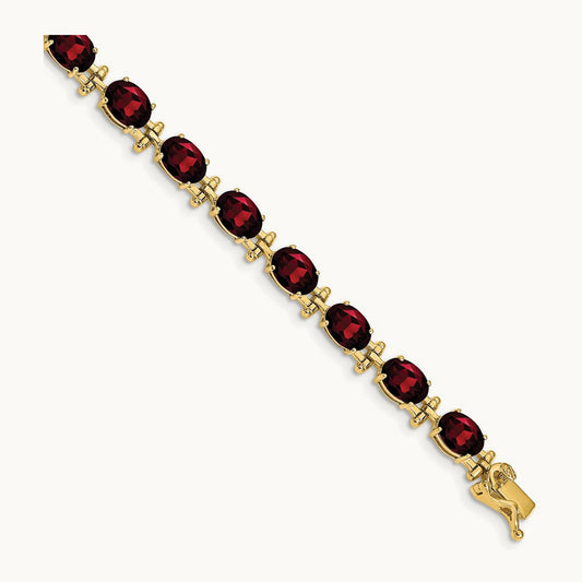 Garnet Bracelet, 14K