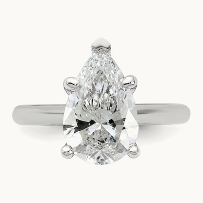 Pear 8X Ring, 3.00 ct tw Lab-Grown Diamond — 14K White Gold