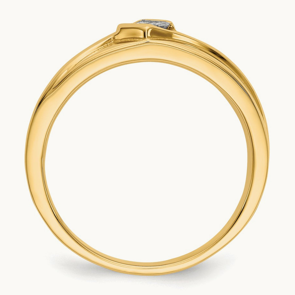 Diamond Men's Ring, 0.10 ct tw, 14K Gold — 14K Yellow Gold