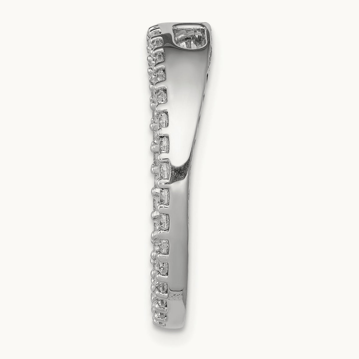 Diamond Circle Chain Slide — 14K White Gold, 22.45mm