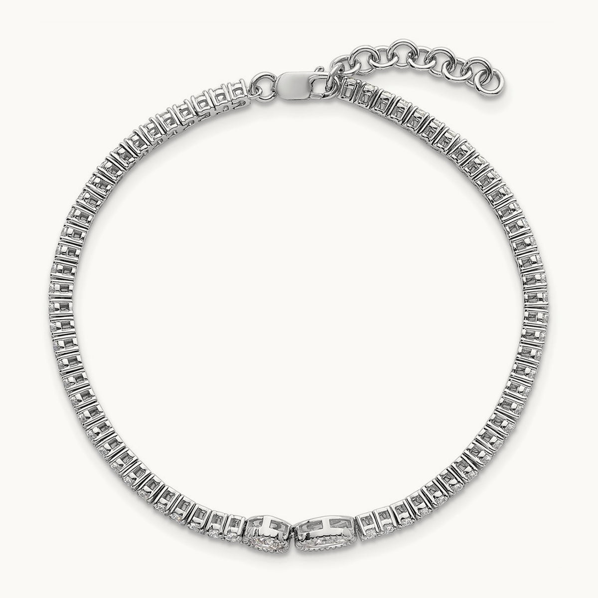 With Ext. Tennis Bracelet, 3.00 ct tw Lab-Grown Diamond