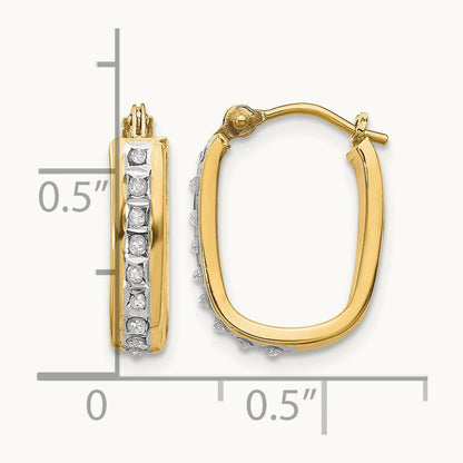 Diamond Fascination Diamond Dust/Accent Hoop Earrings, 14K