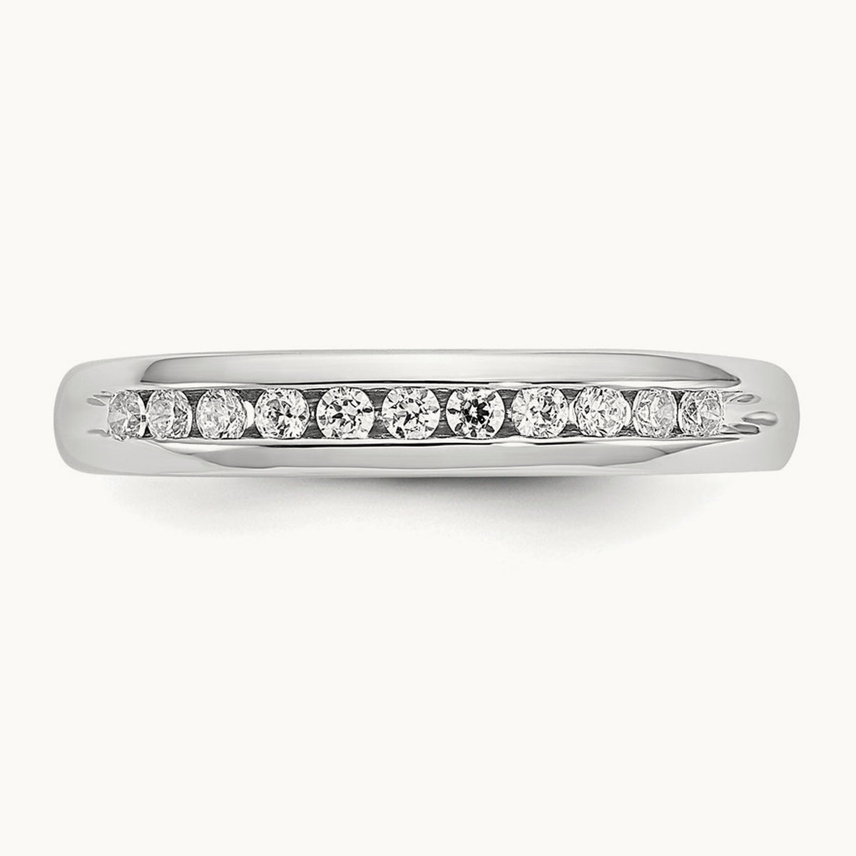 Channel-Set 11 Stone Band — 1/5 ct, 7
