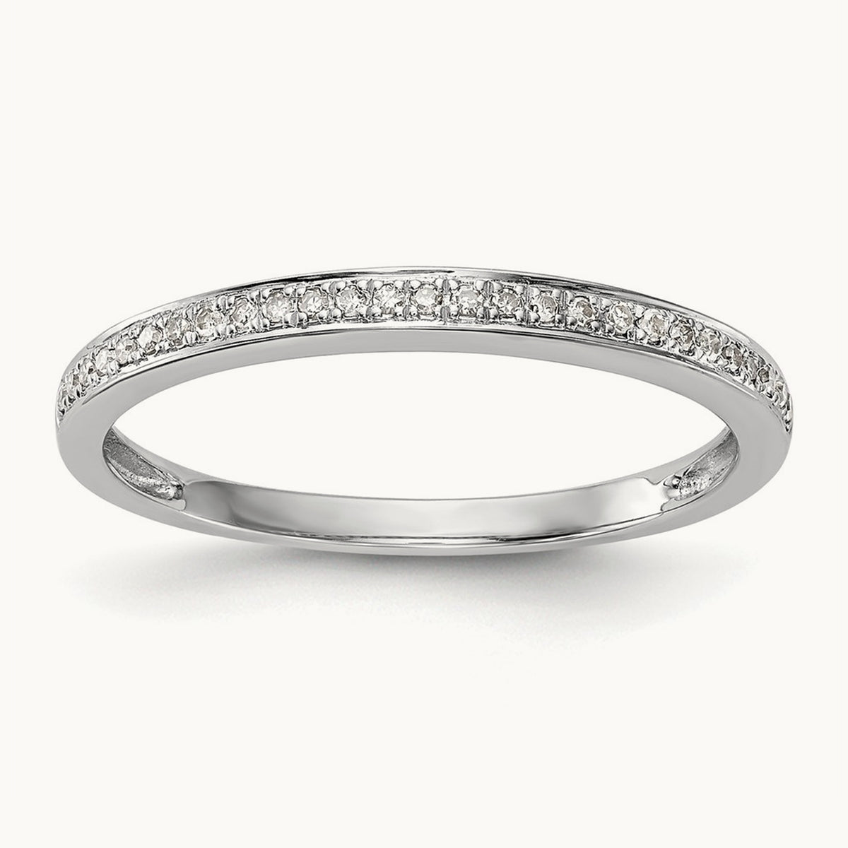 Diamond Wedding Band, 14K White Gold