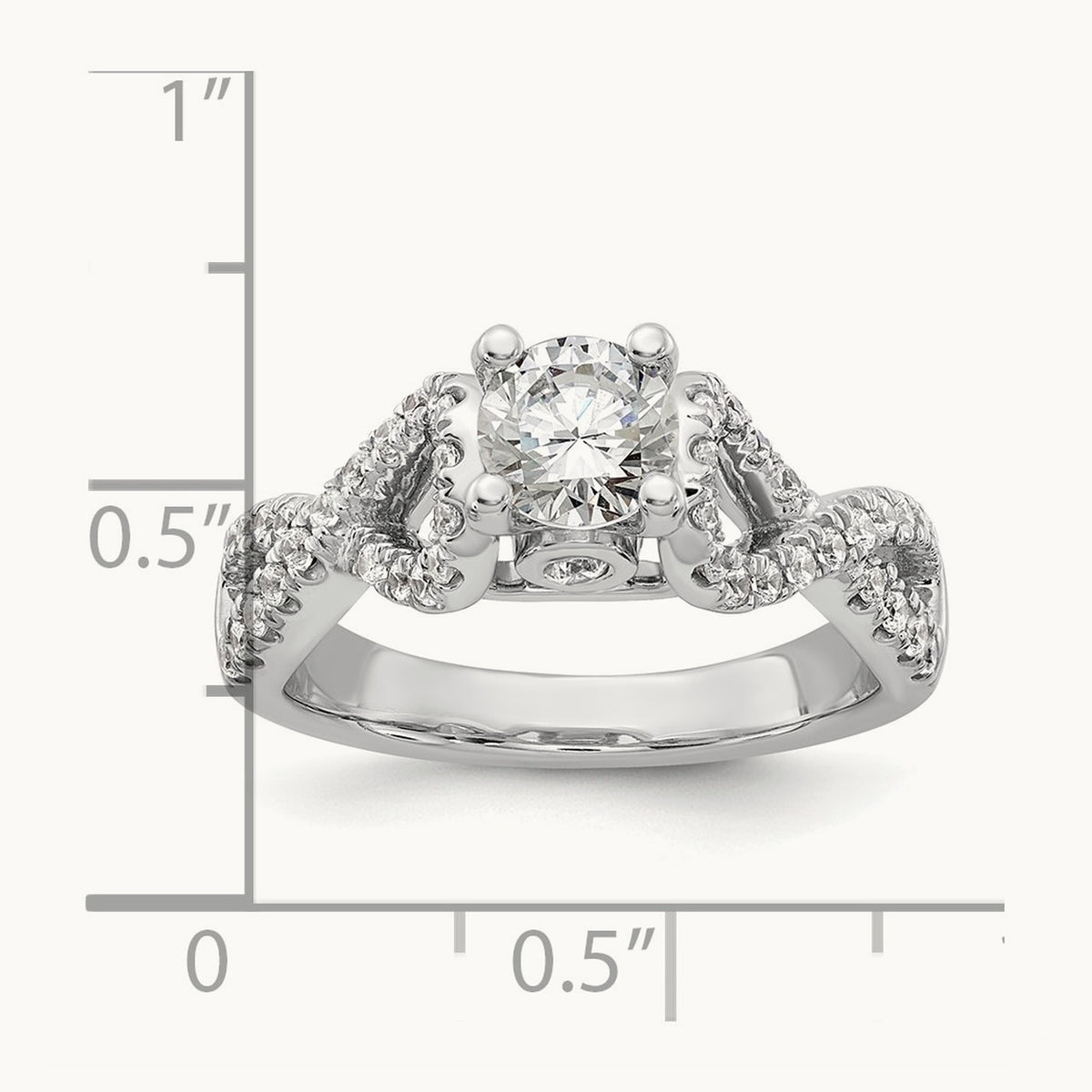 Semi-Mount Infinity Engagement Ring — 2/5 ct, 7