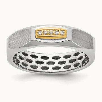 14ktt IB Goodman Mens Satin Diamond Ring Mounting