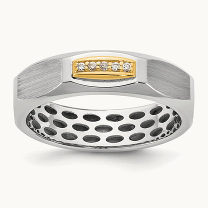 14ktt IB Goodman Mens Satin Diamond Ring Mounting