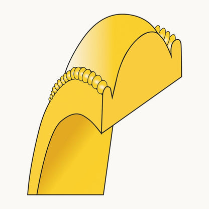 Milgrain Half Round Band, 4mm, 10K Yellow Gold
