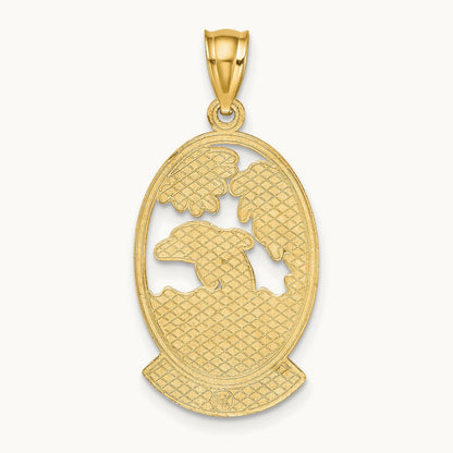 ST. MARTIN w/ Dolphin Sunset Charm, 14K