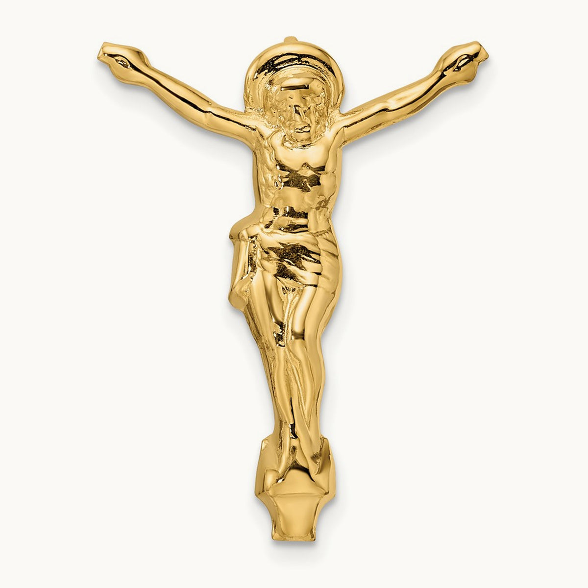Polished Solid Risen Christ Chain Slide — 28.22mm