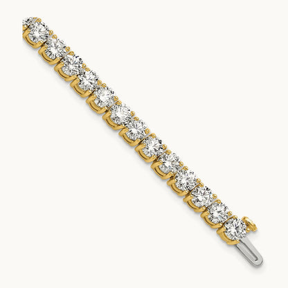 Tennis Bracelet, 12.50 ct tw Lab-Grown Diamond — 14K Yellow Gold