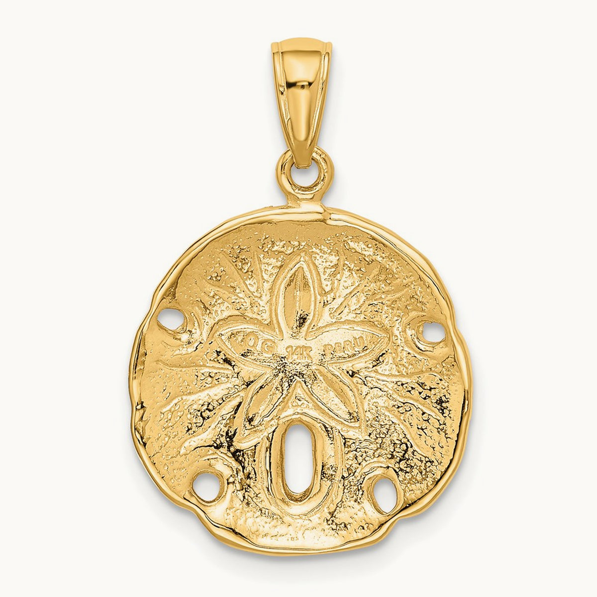 Sand Dollar Pendant, 14K