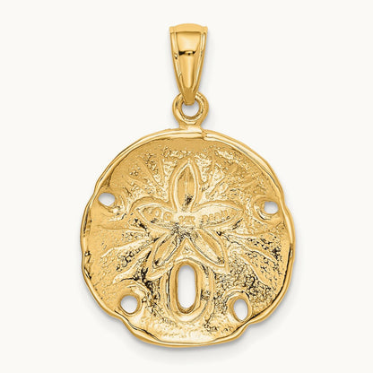 Sand Dollar Pendant, 14K