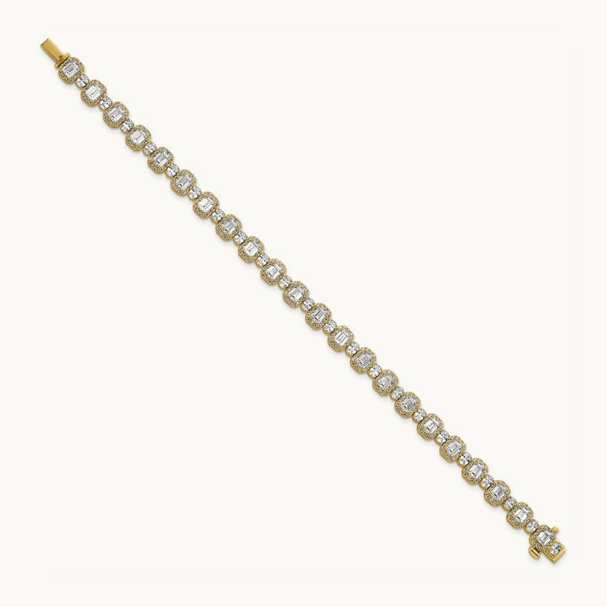 Fashion Tennis Bracelet, 8.00 ct tw Lab-Grown Diamond — 14K Yellow Gold