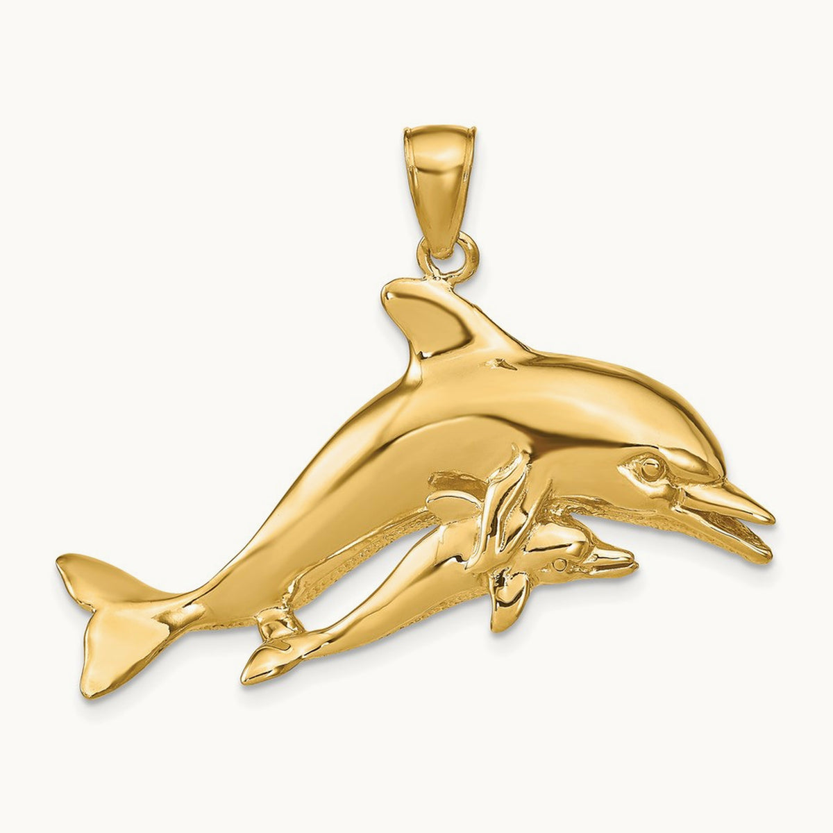 Dolphins Pendant, 14K