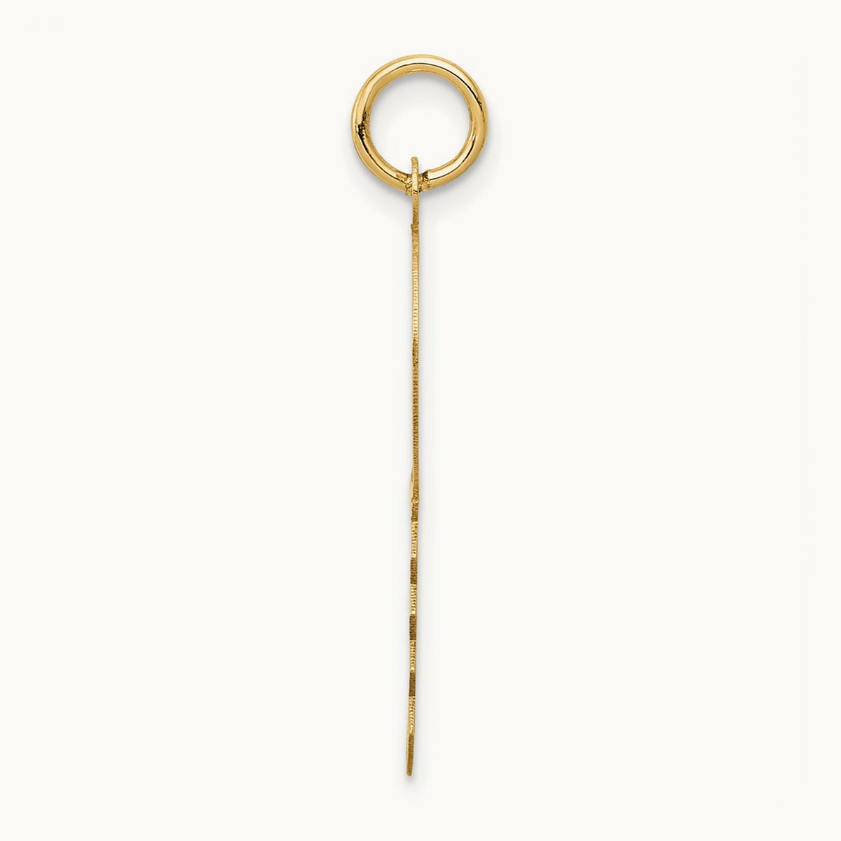 Polished and Satin Hearts Flat Key Charm, 14K