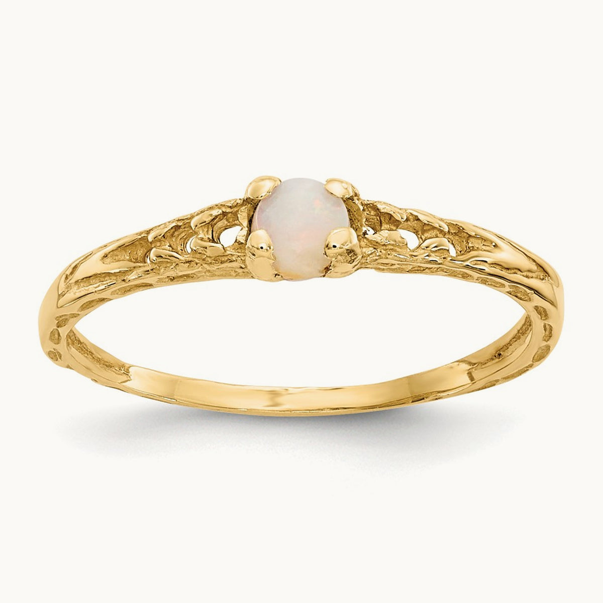 Madi K Opal Birthstone Baby Ring, 3mm, 14K