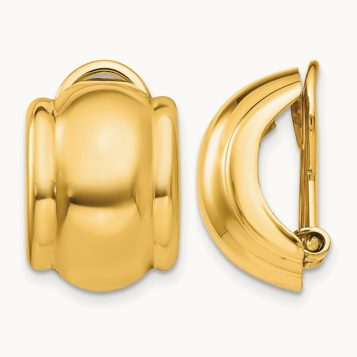 Omega Clip Non-pierced Earrings, 14K