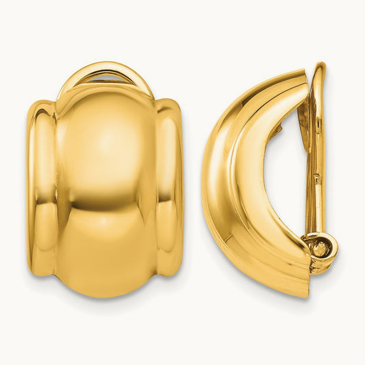 Omega Clip Non-pierced Earrings, 14K